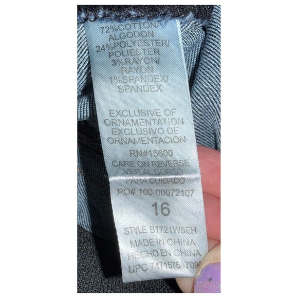 Democracy - “Ab”solution Dark Wash Skinny Jeans - Stretch Denim - Size 16 - Picture 5 of 8